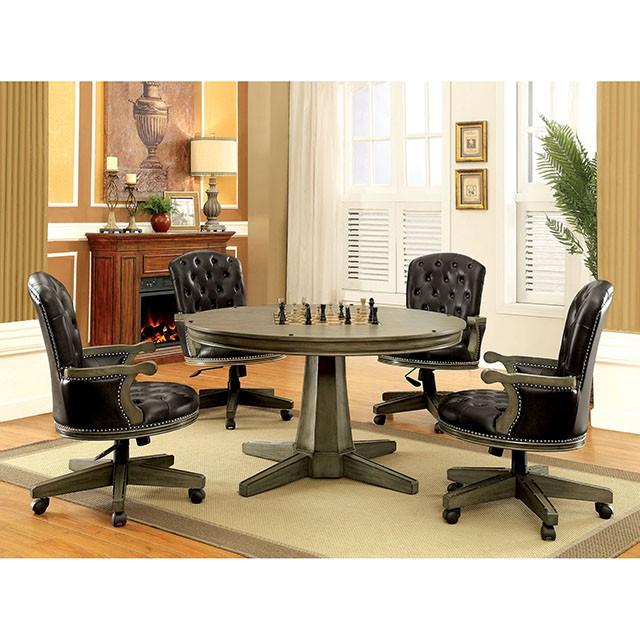 YELENA Gray Game Table - Furniture Center (NY)