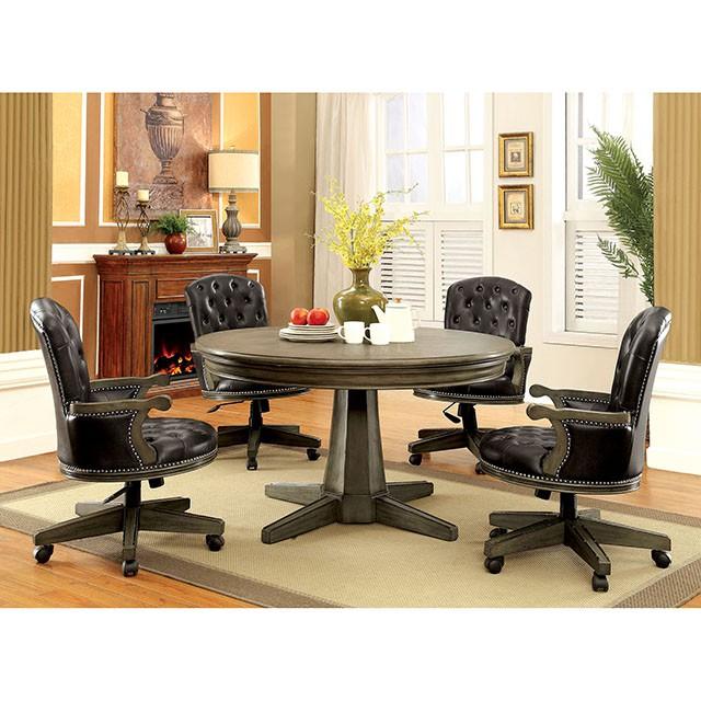 YELENA Gray Game Table - Furniture Center (NY)