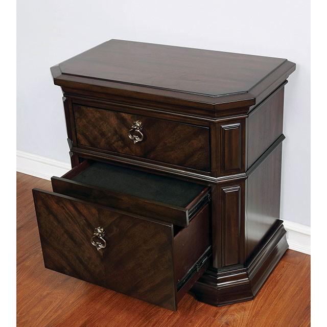 Calliope Espresso Night Stand - Furniture Center (NY)