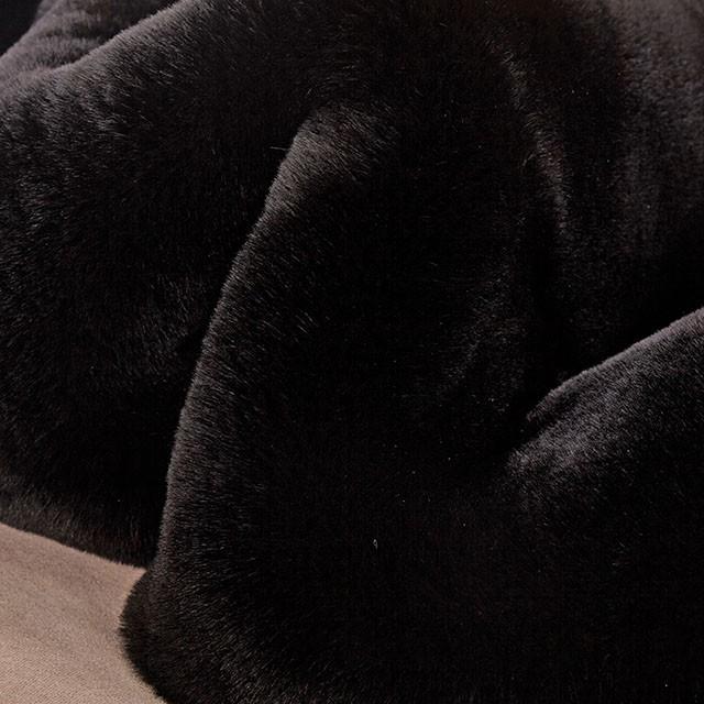 Caparica Black Throw, Black - Furniture Center (NY)