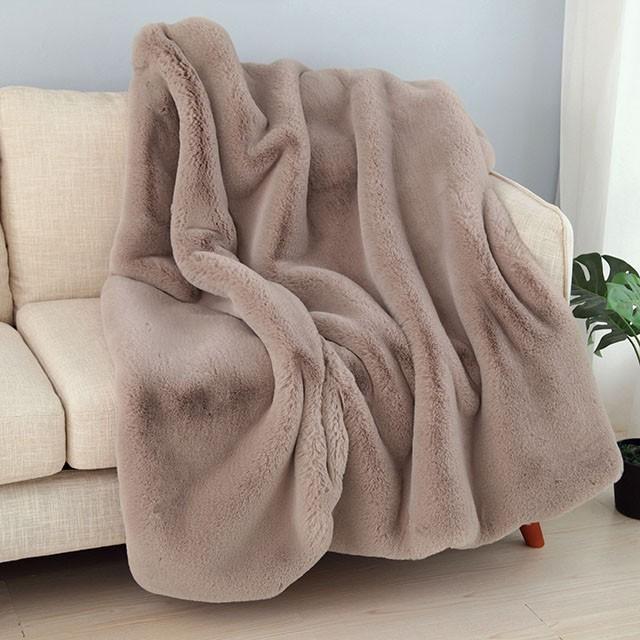 Caparica Blush Throw, Blush - Furniture Center (NY)