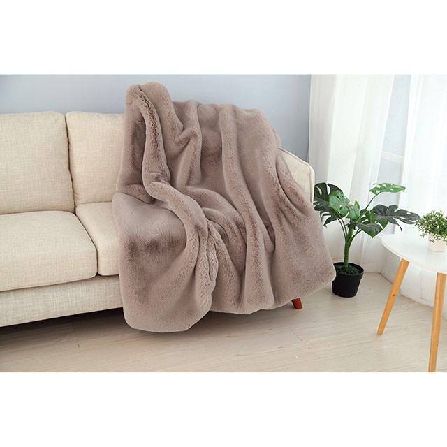 Caparica Blush Throw, Blush - Furniture Center (NY)