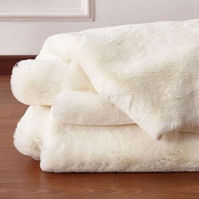 Caparica Off White Throw, Off White - Furniture Center (NY)