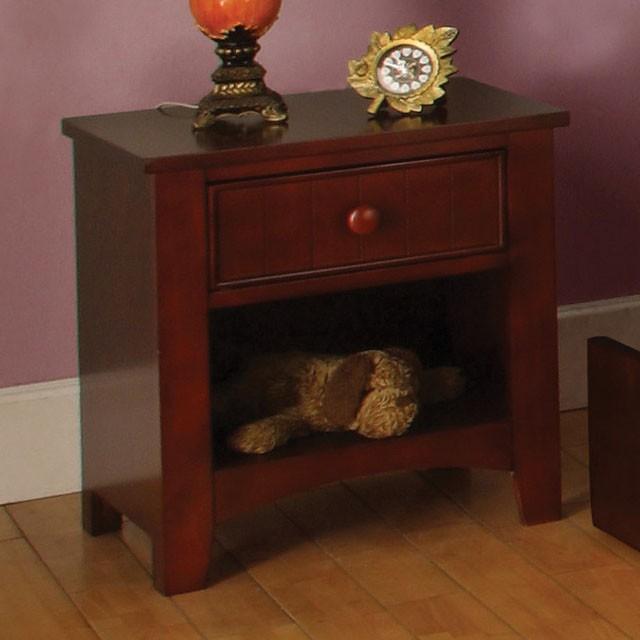 Cara Cherry Night Stand - Furniture Center (NY)
