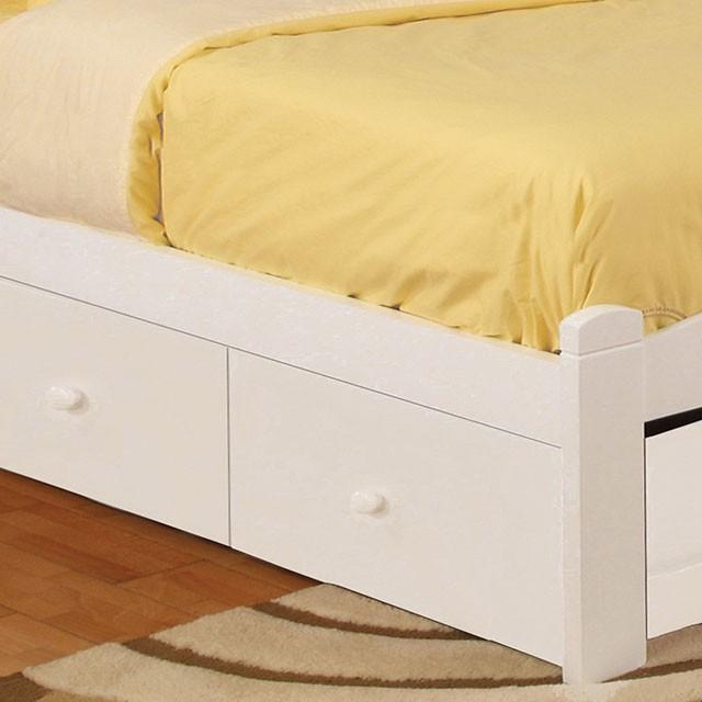 Caren White Twin Bed - Furniture Center (NY)