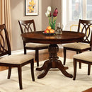 Carlisle Brown Cherry Round Dining Table - Furniture Center (NY)