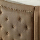 Carly Cal.King, E.King, Full, & Queen Bed Grey & Brown