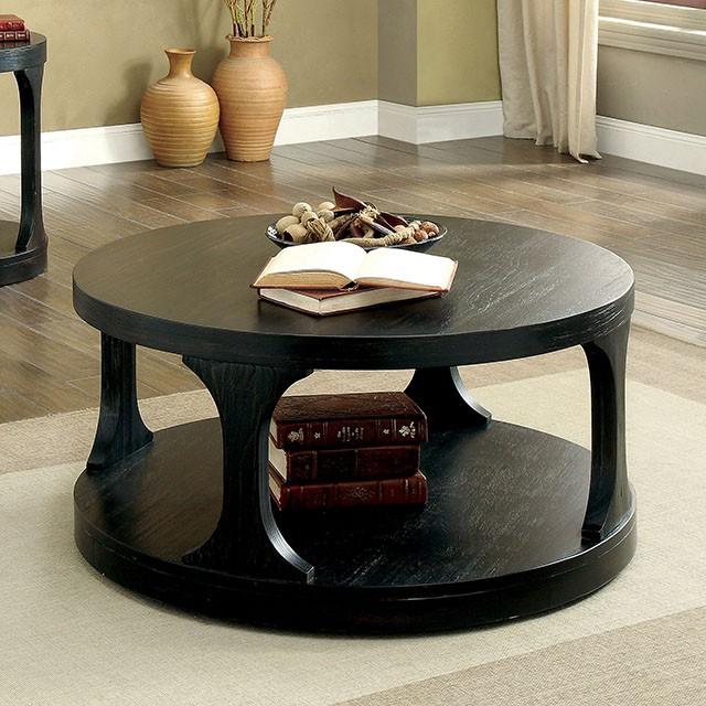 Carrie Antique Black Coffee Table - Furniture Center (NY)