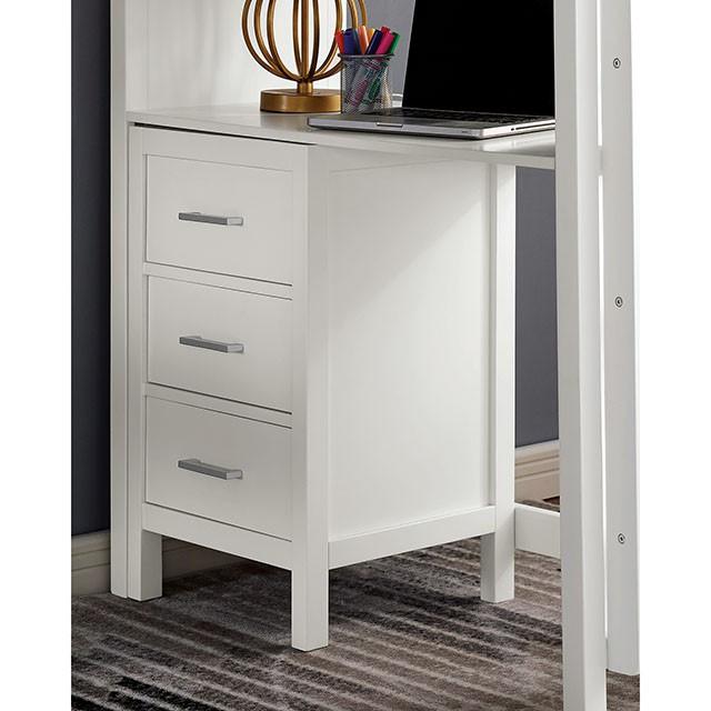 CASSIDY Twin Loft Bed w/ Drawers - Furniture Center (NY)