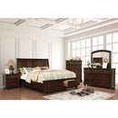 Castor Brown Cherry Queen, E.King, & Cal.King Bed - Furniture Center (NY)