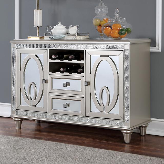 CATHALINA Server, Silver - Furniture Center (NY)