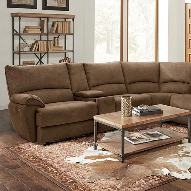 CERELIA Power Sectional, Brown - Furniture Center (NY)