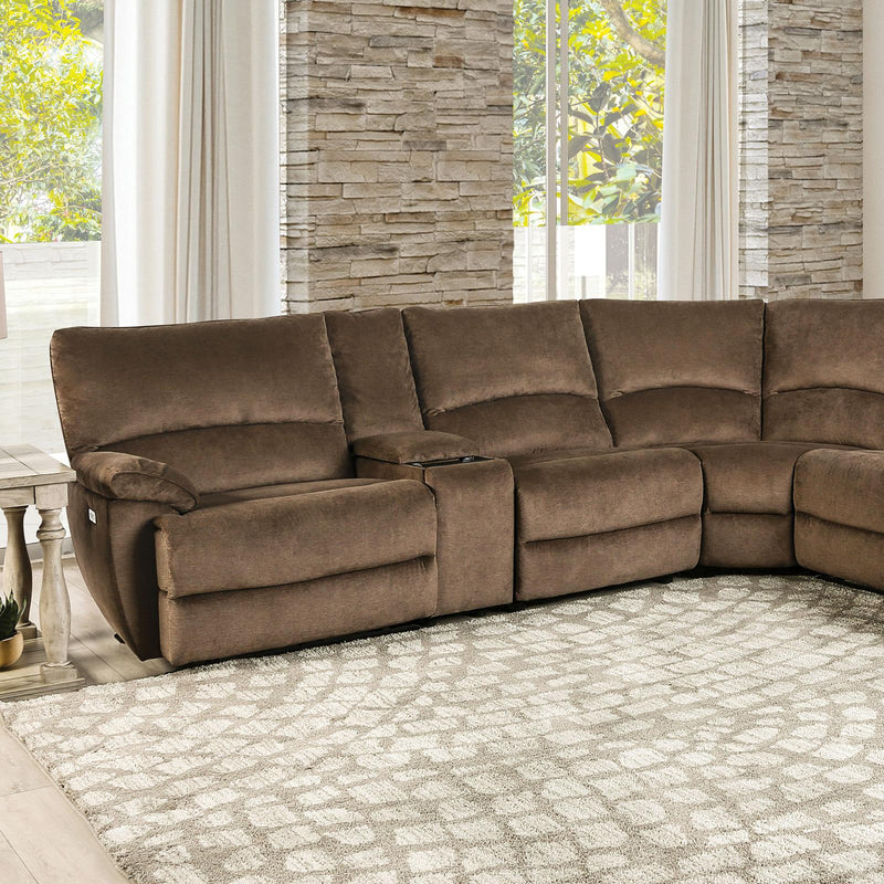 CERELIA Power Sectional, Brown - Furniture Center (NY)