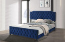 Charlize Bed Grey & Navy - Furniture Center (NY)