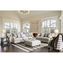 Christine Light Gray/Pattern Ottoman - Furniture Center (NY)
