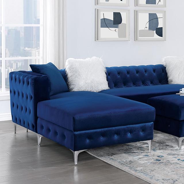 CIABATTONI Sectional, Navy - Furniture Center (NY)