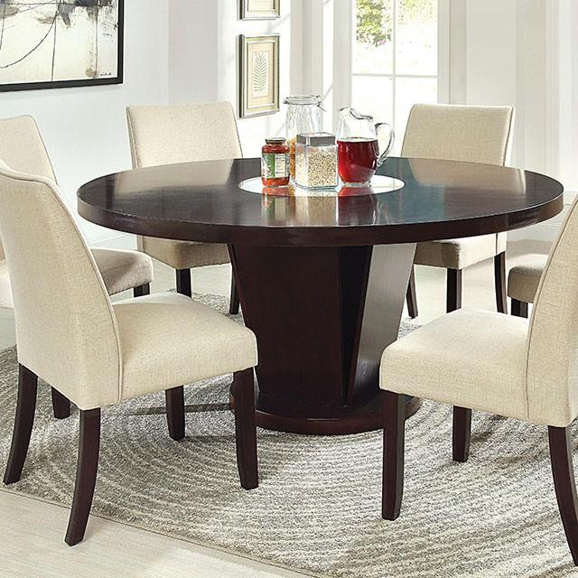 Cimma Espresso Round Dining Table - Furniture Center (NY)