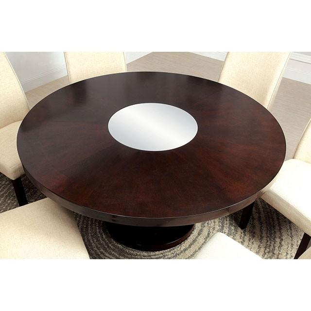 Cimma Espresso Round Dining Table - Furniture Center (NY)