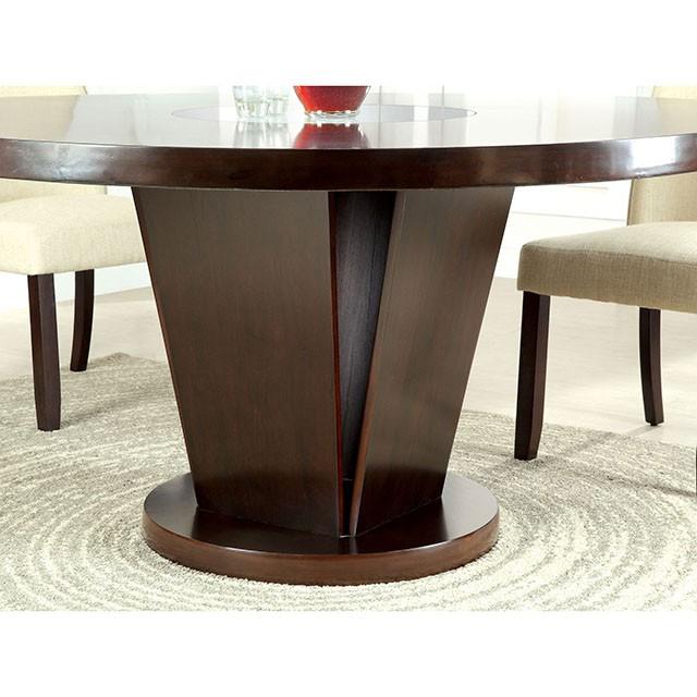 Cimma Espresso Round Dining Table - Furniture Center (NY)