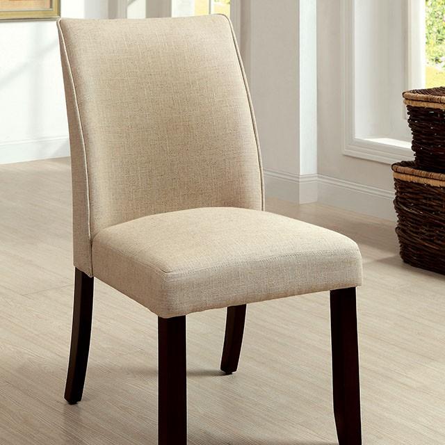 Cimma Espresso/Ivory Side Chair (2/CTN) - Furniture Center (NY)