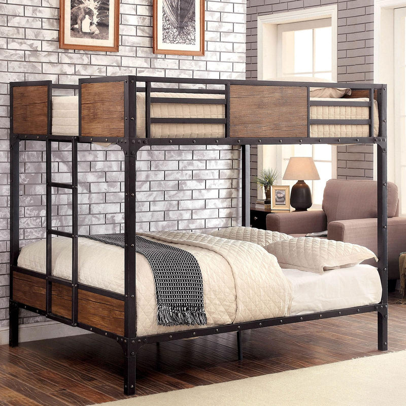 CLAPTON Black Full/Full Bunk Bed - Furniture Center (NY)