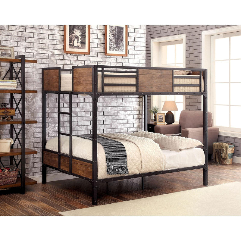 CLAPTON Black Full/Full Bunk Bed - Furniture Center (NY)
