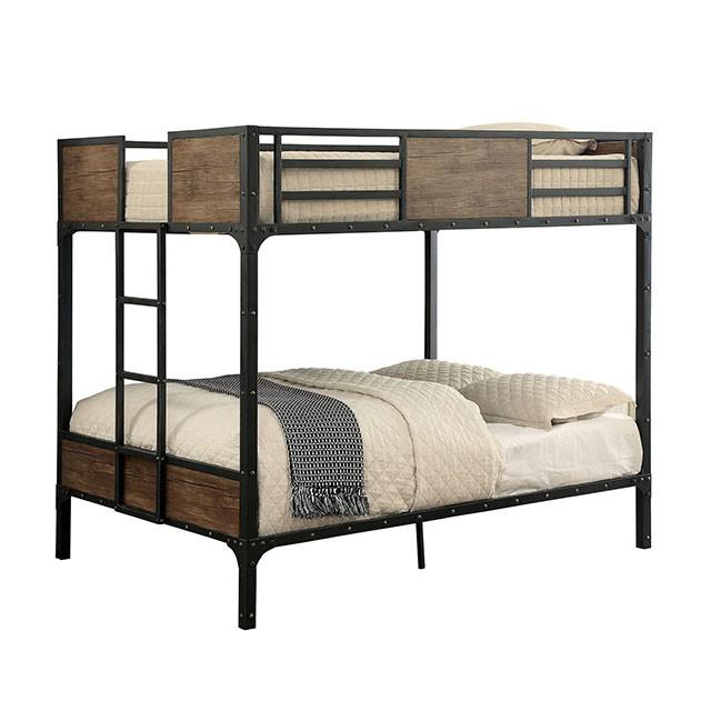 CLAPTON Black Full/Full Bunk Bed - Furniture Center (NY)