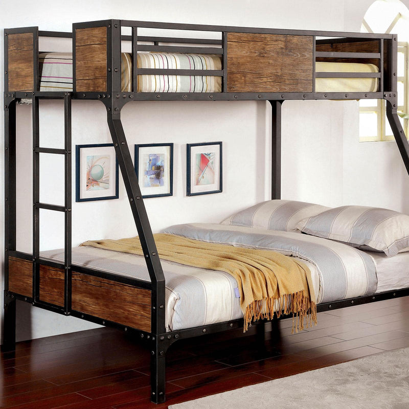 CLAPTON Black Twin/Full Bunk Bed - Furniture Center (NY)