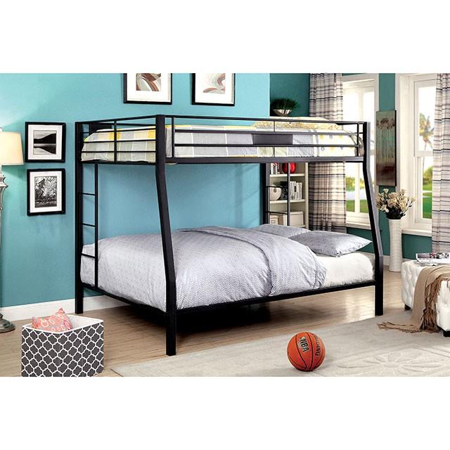 CLAREN Black Full/Queen Bunk Bed - Furniture Center (NY)