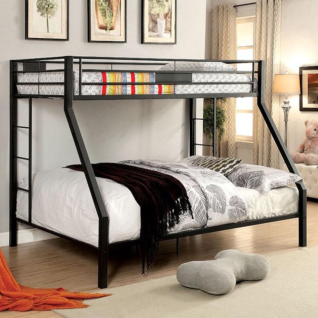CLAREN Black Twin/Queen Bunk Bed - Furniture Center (NY)