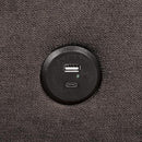 Aristide Futon Sofa Grey & Brown - Furniture Center (NY)