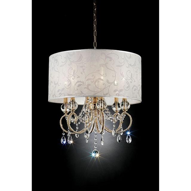 Deborah Gold 24.5"H Gold Ceiling Lamp - Furniture Center (NY)