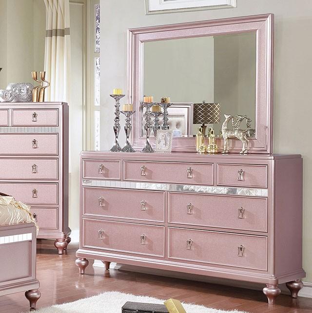 Ariston Rose Gold Dresser - Furniture Center (NY)