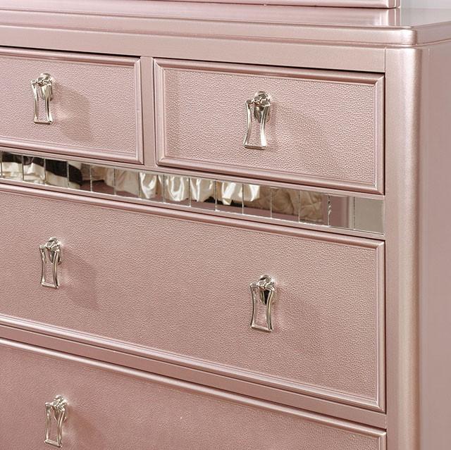 Ariston Rose Gold Dresser - Furniture Center (NY)