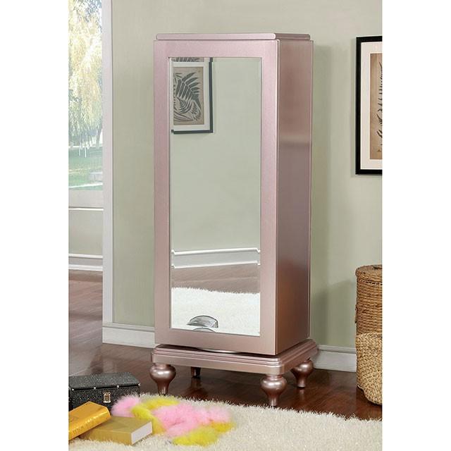Ariston Rose Gold Swivel Chest - Furniture Center (NY)