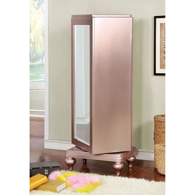 Ariston Rose Gold Swivel Chest - Furniture Center (NY)