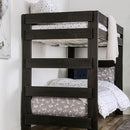 Arlette Twin/Twin Bunk Bed Brown, Black, Gray, & White - Furniture Center (NY)