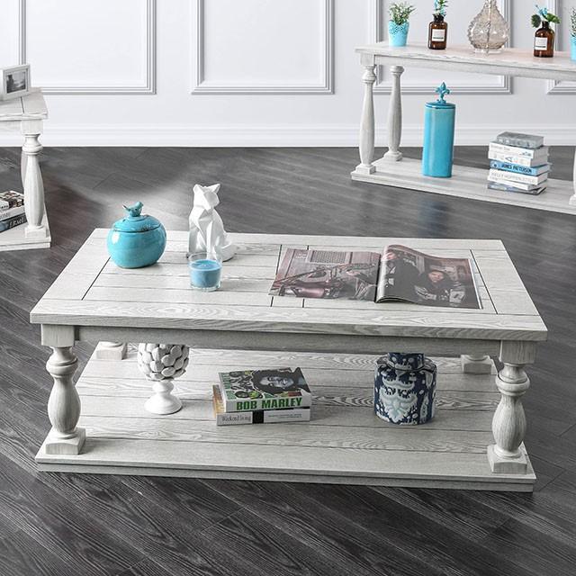 Arlington Antique White Coffee Table - Furniture Center (NY)