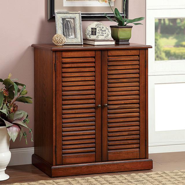 Della Oak Shoe Cabinet - Furniture Center (NY)