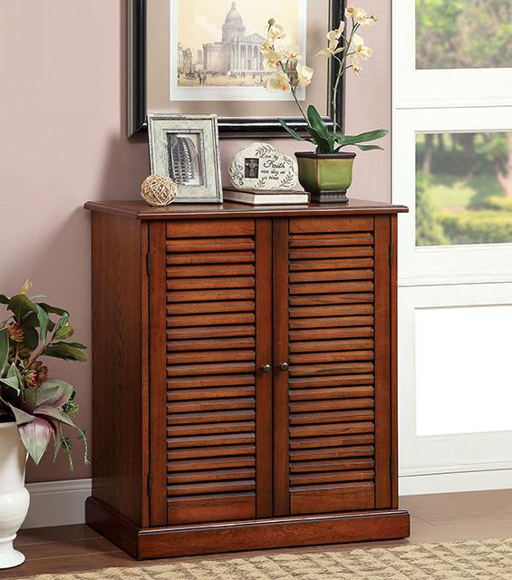 Della Oak Shoe Cabinet - Furniture Center (NY)