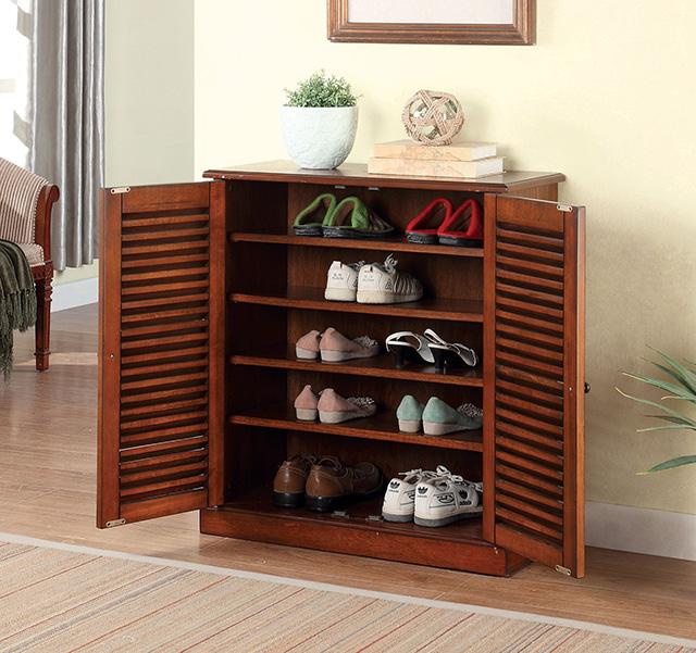Della Oak Shoe Cabinet - Furniture Center (NY)