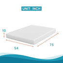 Artemisia 10" Memory Foam Mattress White - Furniture Center (NY)