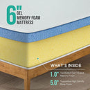 Artemisia 6" Full, Queen, & Twin Memory Foam Mattress - Furniture Center (NY)