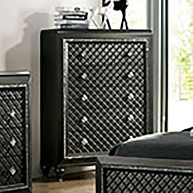 Demetria Metallic Gray Chest - Furniture Center (NY)