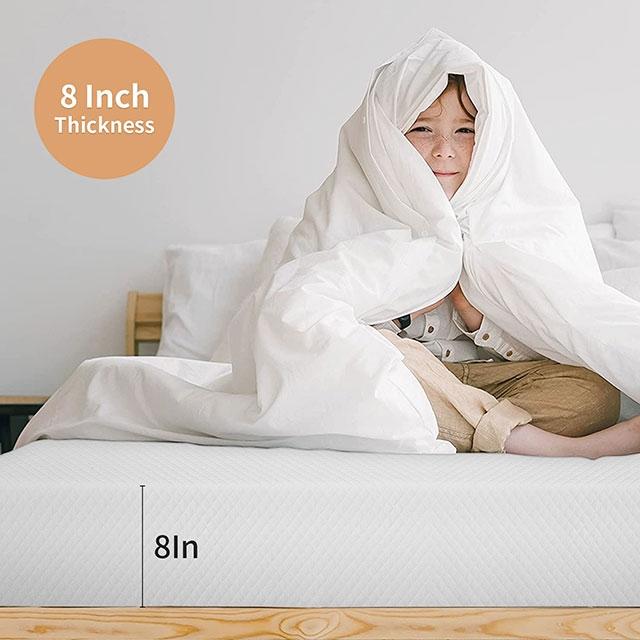 Artemisia 8" Memory Foam Mattress White - Furniture Center (NY)