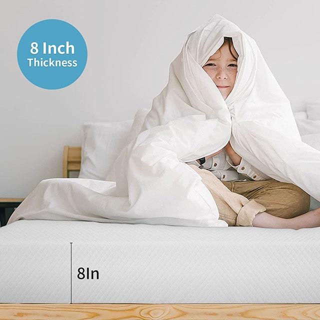 Artemisia 8" Memory Foam Mattress White - Furniture Center (NY)