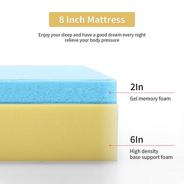Artemisia 8" Memory Foam Mattress - Furniture Center (NY)