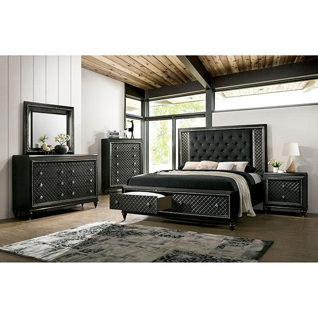 Demetria Metallic Gray Mirror - Furniture Center (NY)