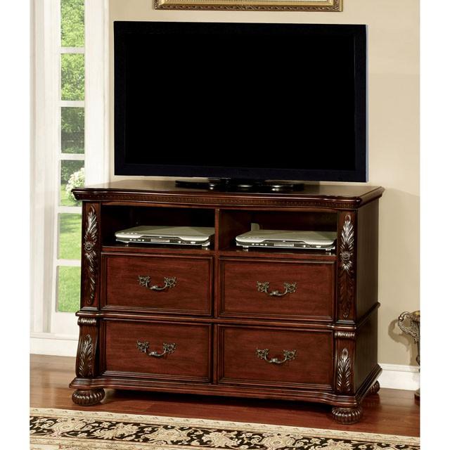 ARTHUR Brown Cherry Media Chest - Furniture Center (NY)