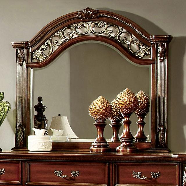 ARTHUR Brown Cherry Mirror - Furniture Center (NY)